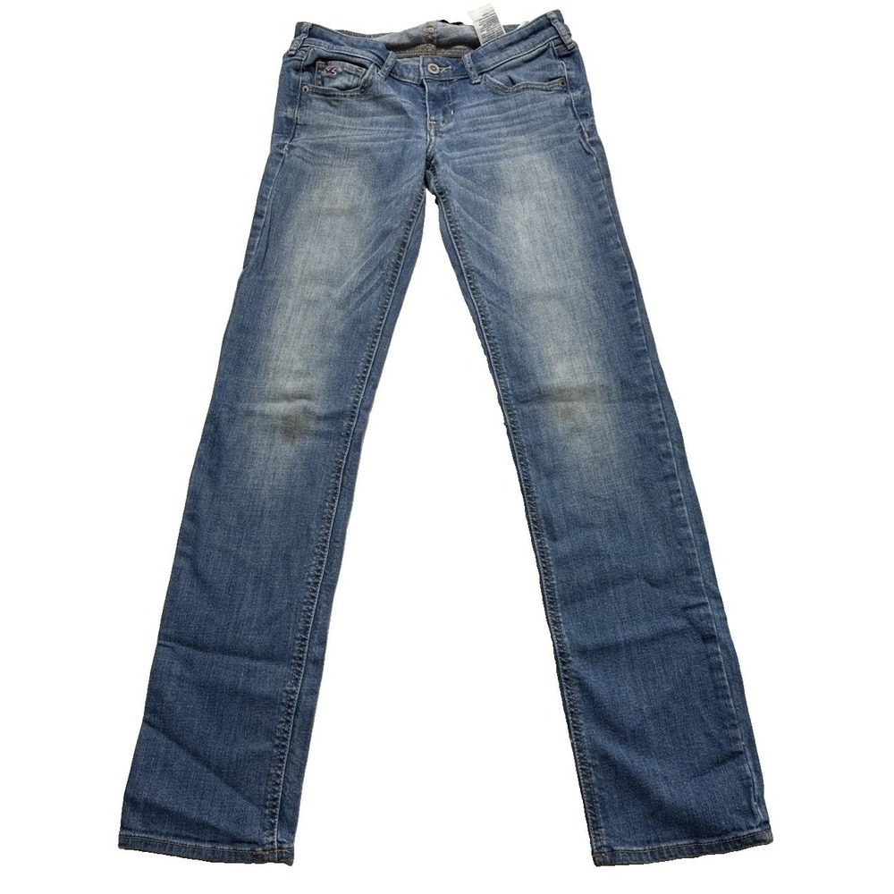 Hollister Women's Low Rise Skinny Jeans W26 L33 Distressed Medium Wash Stains